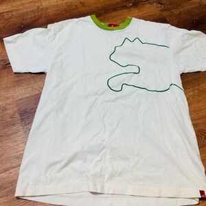 Puma White and Green Graphic T-Shirt
